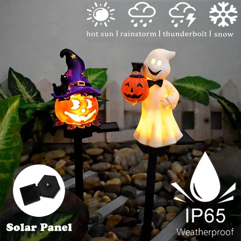 Decoración solar exterior de Halloween