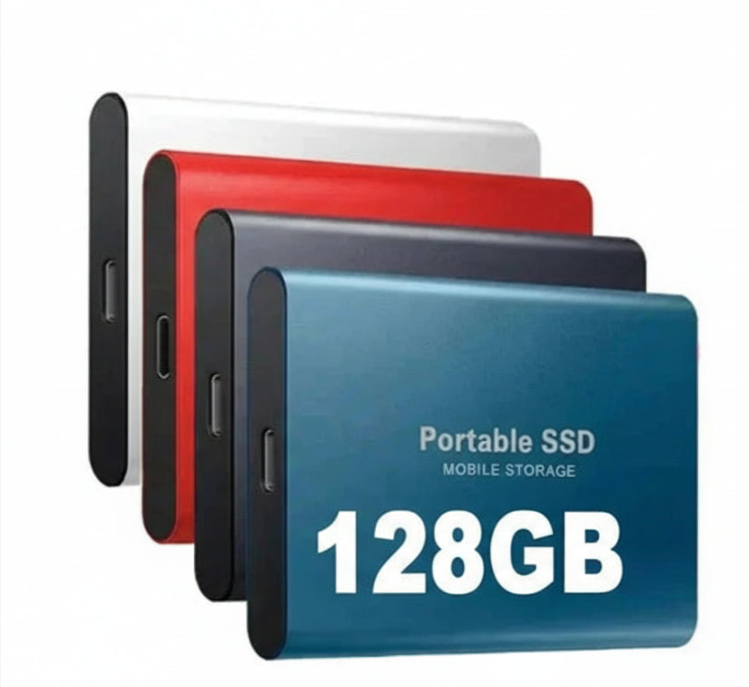 Solid-State Drive USB-C 128GB Storage Device for Laptops Phones Tablets Android Apple Windows Cross-Platform Compatible Ultra-Slim Backup So | Thomler