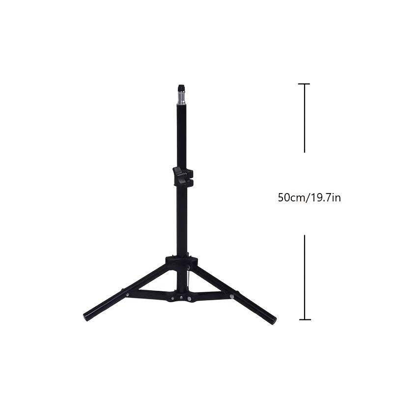 Aro de luz regulable de 10 pulgadas con trípode de 22 pulgadas y soporte para teléfono para selfies, grabación de video, streaming, creación de contenido y belleza