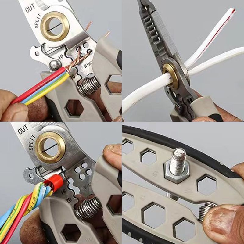 Alles-in-één kabelstripper & -knipper voor elektrawerk – Precisiegereedschap voor draad voor thuisgebruik en professioneel gebruik