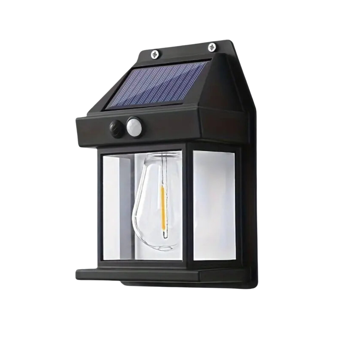 Solar Motion Sensor Security Light 3W LED Warm White for Outdoor Entrance Patio Garden Driveway Wireless Wall Lamp 26 ft Detection | Thomler