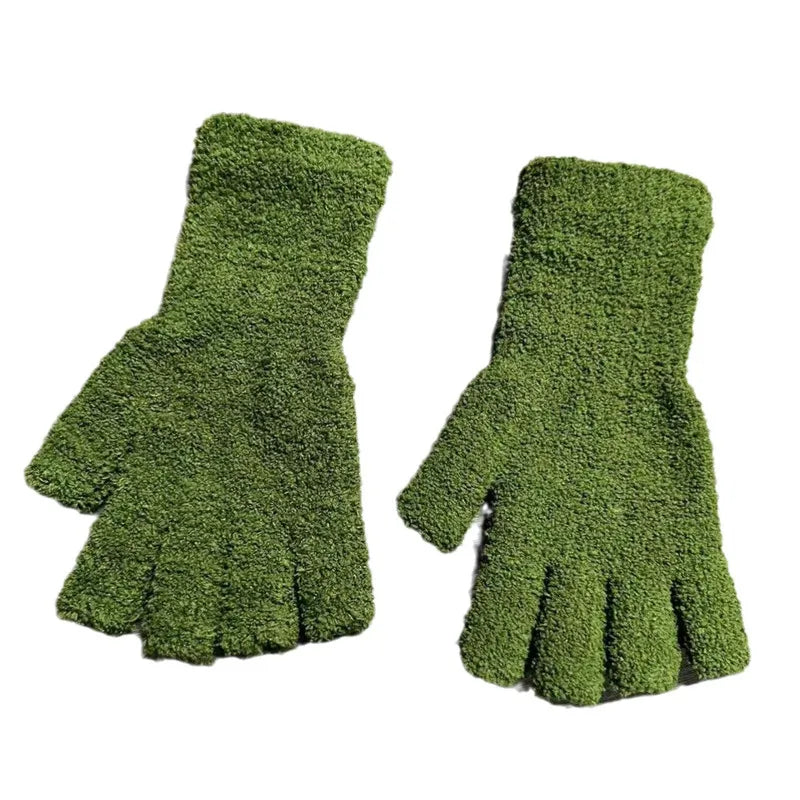 Plush-Lined Convertible Knit Handwarmers for Touchscreen Use