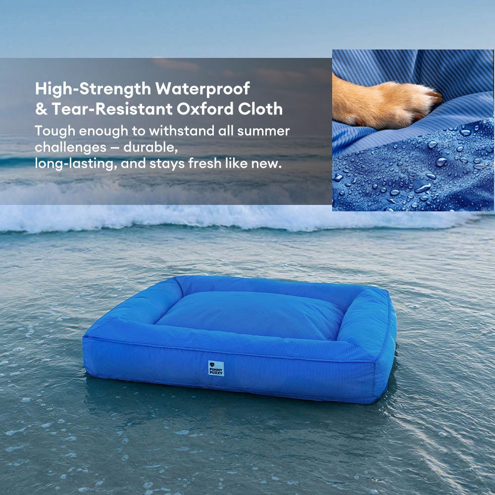 Cama para perro con bordes elevados, espuma para alivio articular y funda impermeable para razas grandes