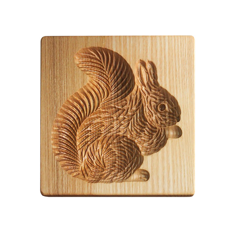 Cortador de galletas de madera con siete diseños estacionales y molde de presión y elevación