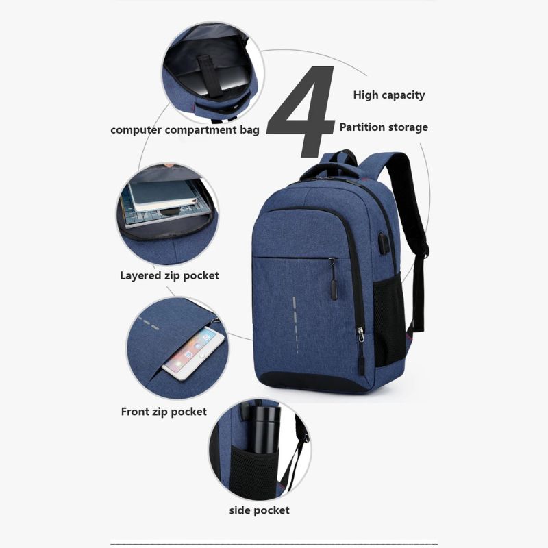 Lightweight Water-Resistant Backpack for Travel, Work & Everyday Use – Minimalist Daypack for Men & Women