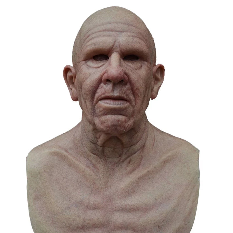 Vollgesichtsmaske für Erwachsene – Kostüm-Kopfbedeckung aus Naturlatex für Halloween, Theater & Cosplay-Events