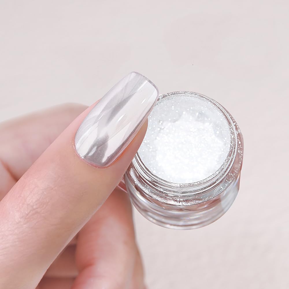 Mirror Chrome Nail Powder for High-Gloss Metallic Manicure Finish – Works on Gel, Acrylic & Natural Nails – Easy DIY Application for Salon-Q | Thomler