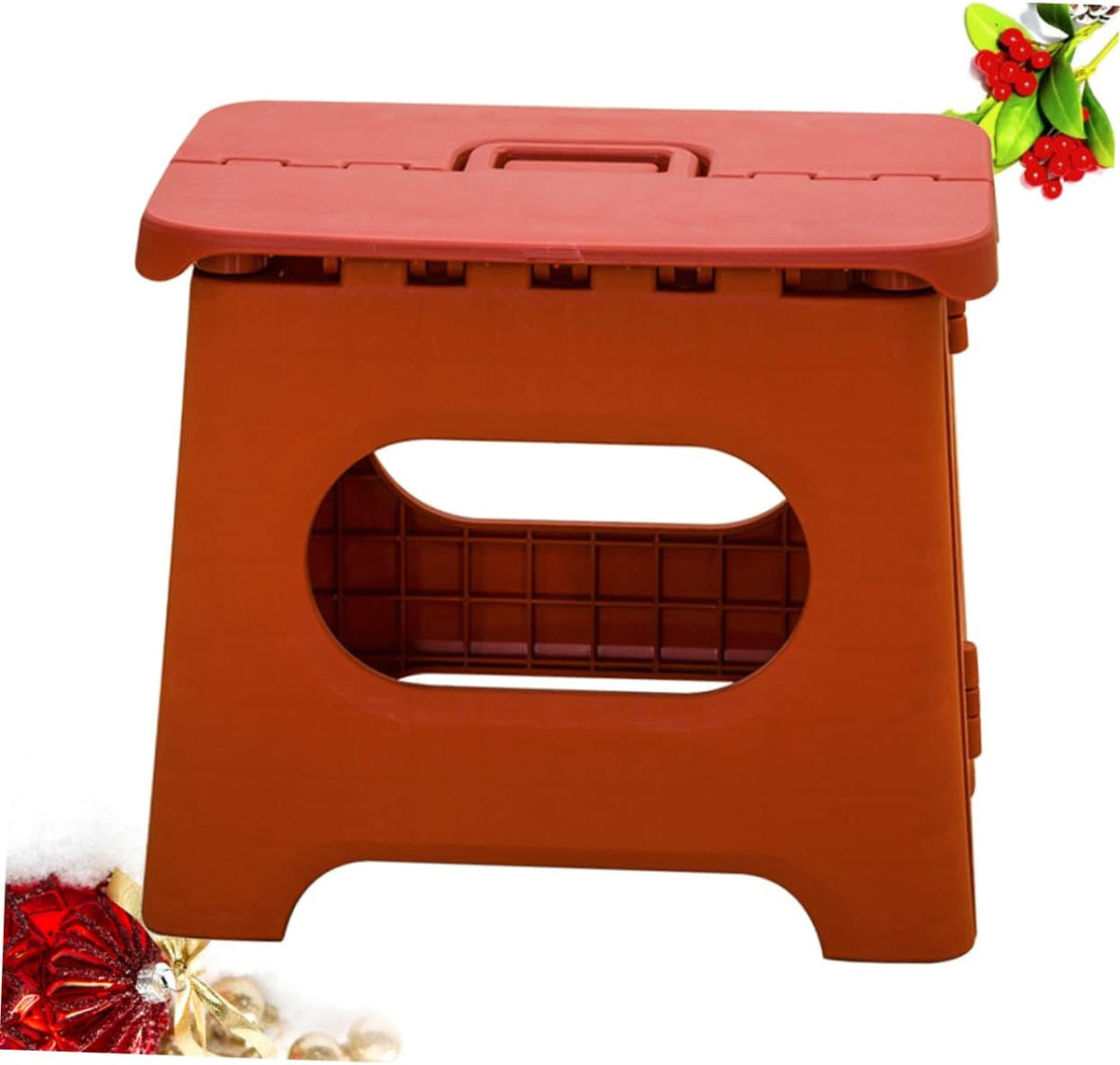 Folding Step Stool with Handle for Kids and Adults – Portable Kitchen & Bathroom Stepping Aid – Lightweight Collapsible Footstool for Home, | Thomler