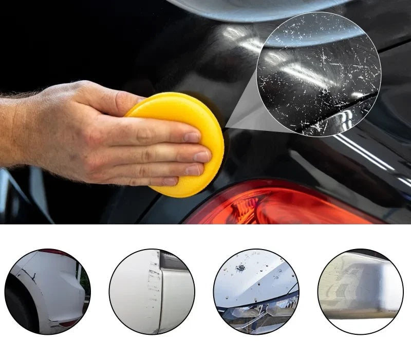 Compuesto reparador de arañazos para pintura automotriz | Restaura la capa transparente y elimina marcas superficiales | Funciona en todos los colores de pintura de vehículos | Hazlo tú mismo