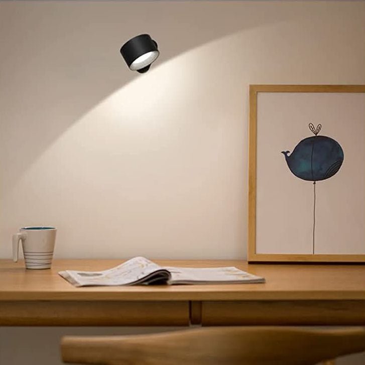 Aplique de pared giratorio LED recargable con control táctil, 3 modos de luz, alimentación por USB, rotación de 360 grados, inalámbrico, luz nocturna para lectura en dormitorio o pasillo | Thomler