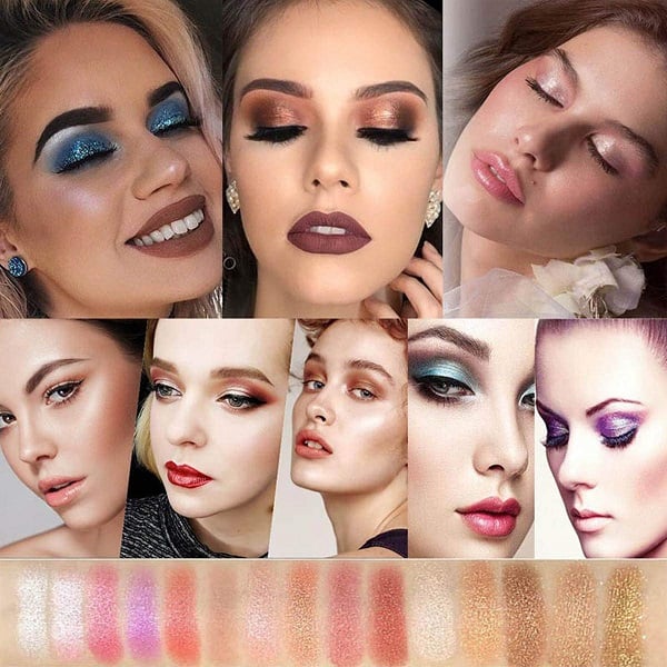 10-Color Glitter Eyeshadow Palette Shimmer Mineral Makeup for Parties Weddings Everyday Looks Highly Pigmented Long-Lasting Eye Shadow | Thomler