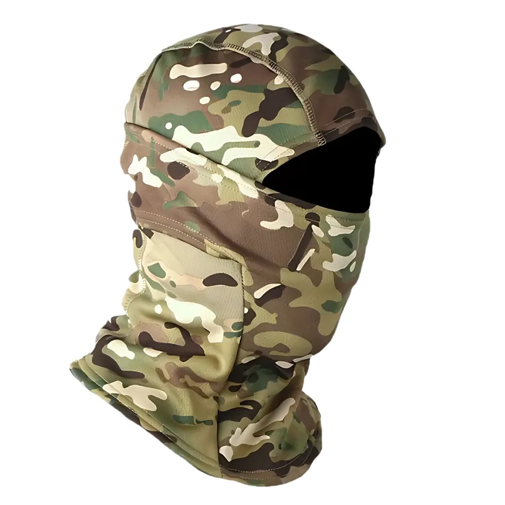 Fleece gevoerde camouflage bivakmuts volledig gezichtsmasker