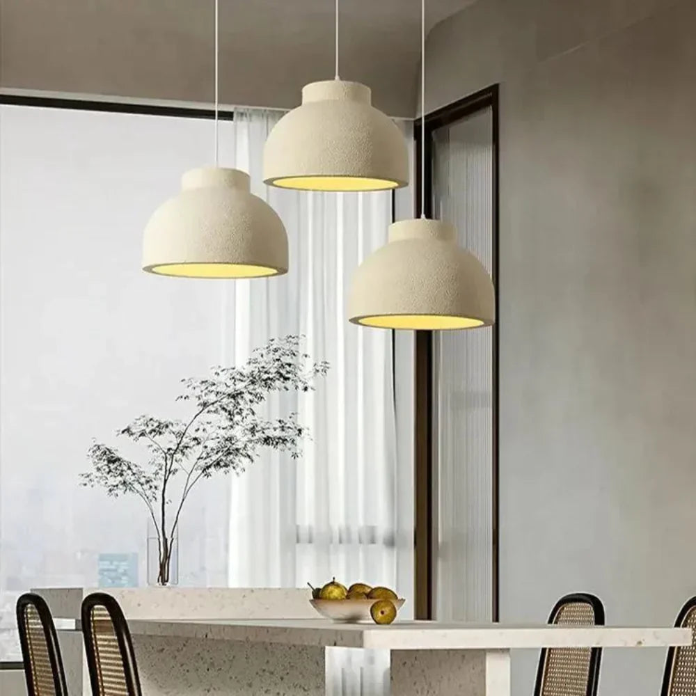 Koepel Plafonnière 15 of 23 inch Witte Polystyreen Kap voor Eetkamer Keukeneiland Slaapkamer Verstelbaar Snoer E26 Fitting Modern Mini | Thomler