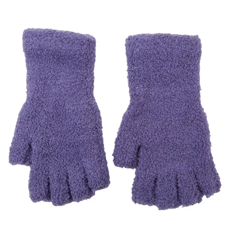 Plush-Lined Convertible Knit Handwarmers for Touchscreen Use