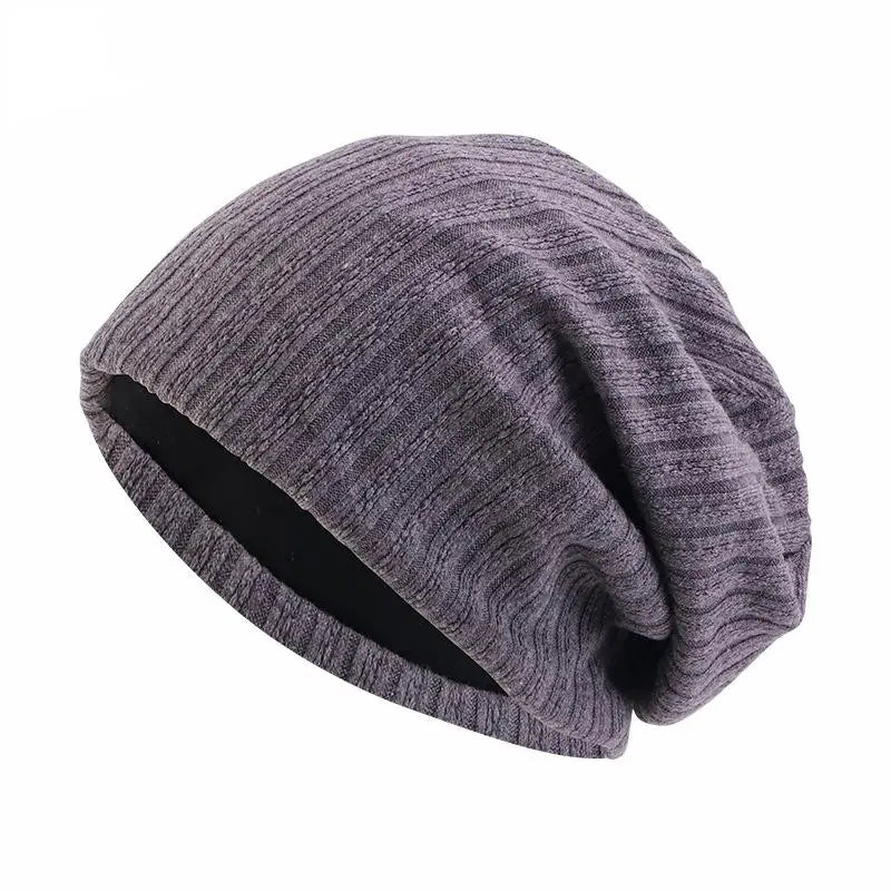 Textured Knit Beanie – Soft Cotton-Blend Winter Cap for Men & Women, One Size Fits All