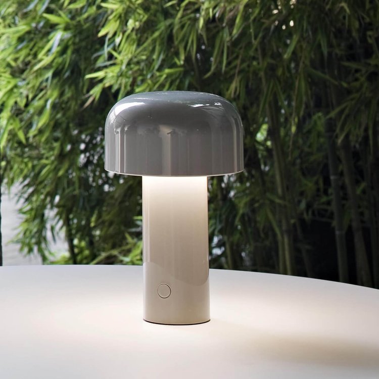 Rechargeable LED Mushroom Desk Lamp 8.3 in Cordless Touch Dimmer Warm White Portable Nightstand Light for Bedroom Living Room Patio Outdoor | Thomler