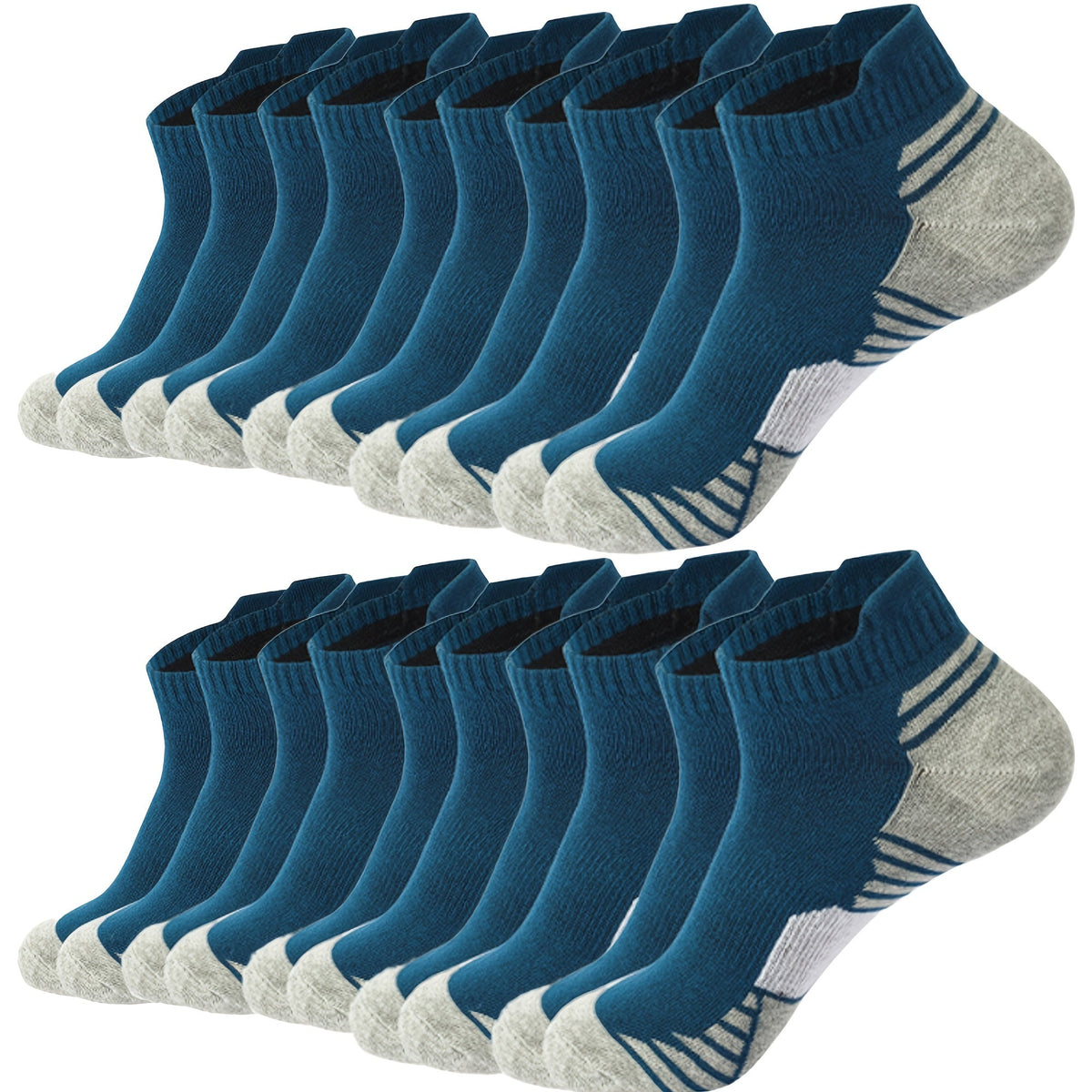 Herren-Socken aus Baumwollmix – Feuchtigkeitsableitendes Multipack für Arbeit, Sport & Freizeit – Erhältlich in Weiß, Schwarz, Blau & Grau | Thomler
