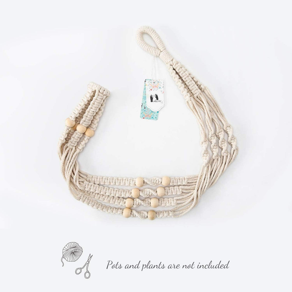 Macrame Hanging Planter in Cotton Cord