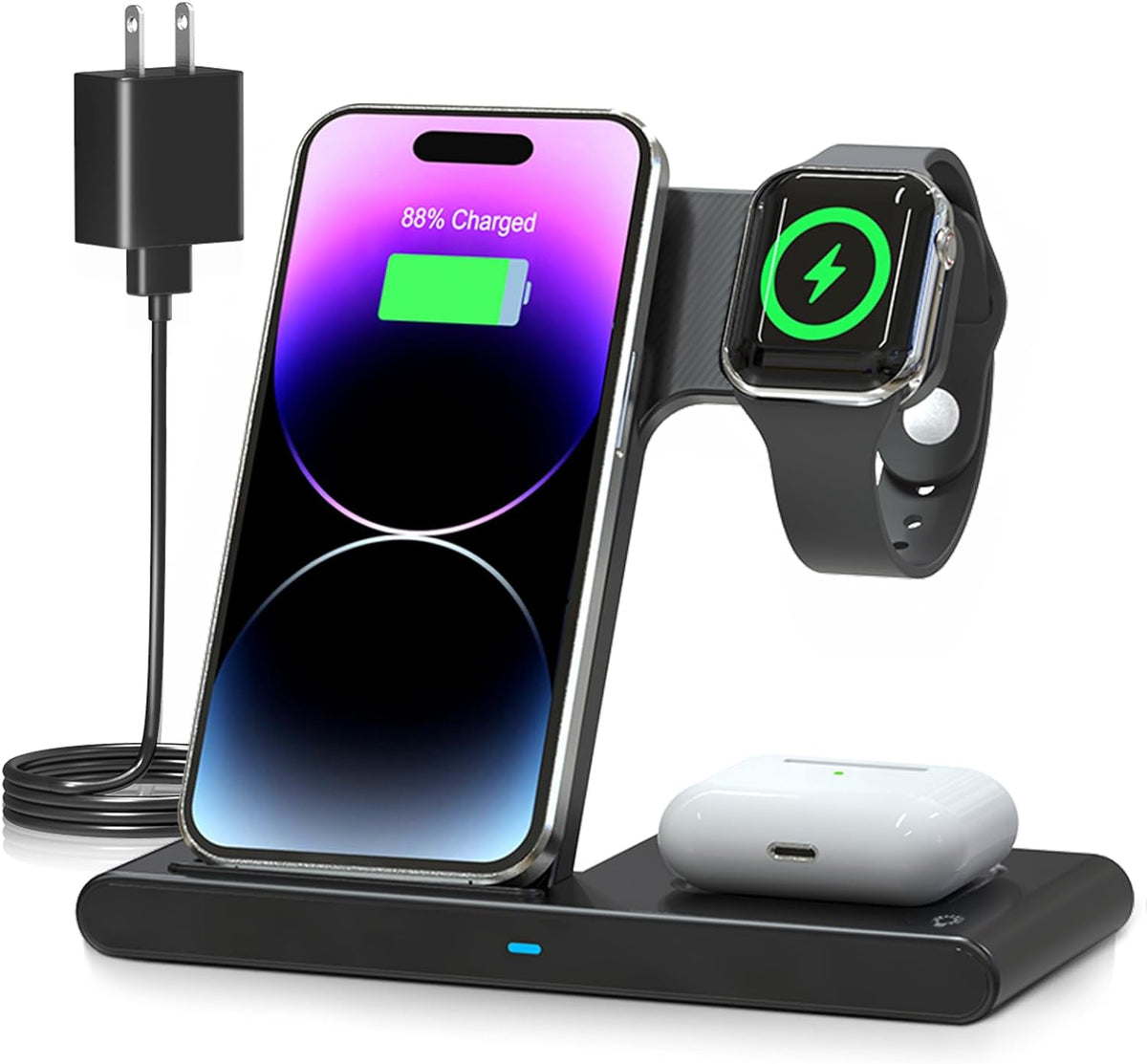 3-in-1 kabellose Schnellladestation für iPhone, Watch und AirPods