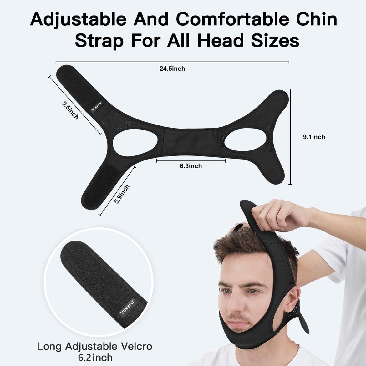 Sleep Strap for Mouth Breathing Support – Adjustable Chin Wrap for Nighttime Comfort & Better Rest | Thomler