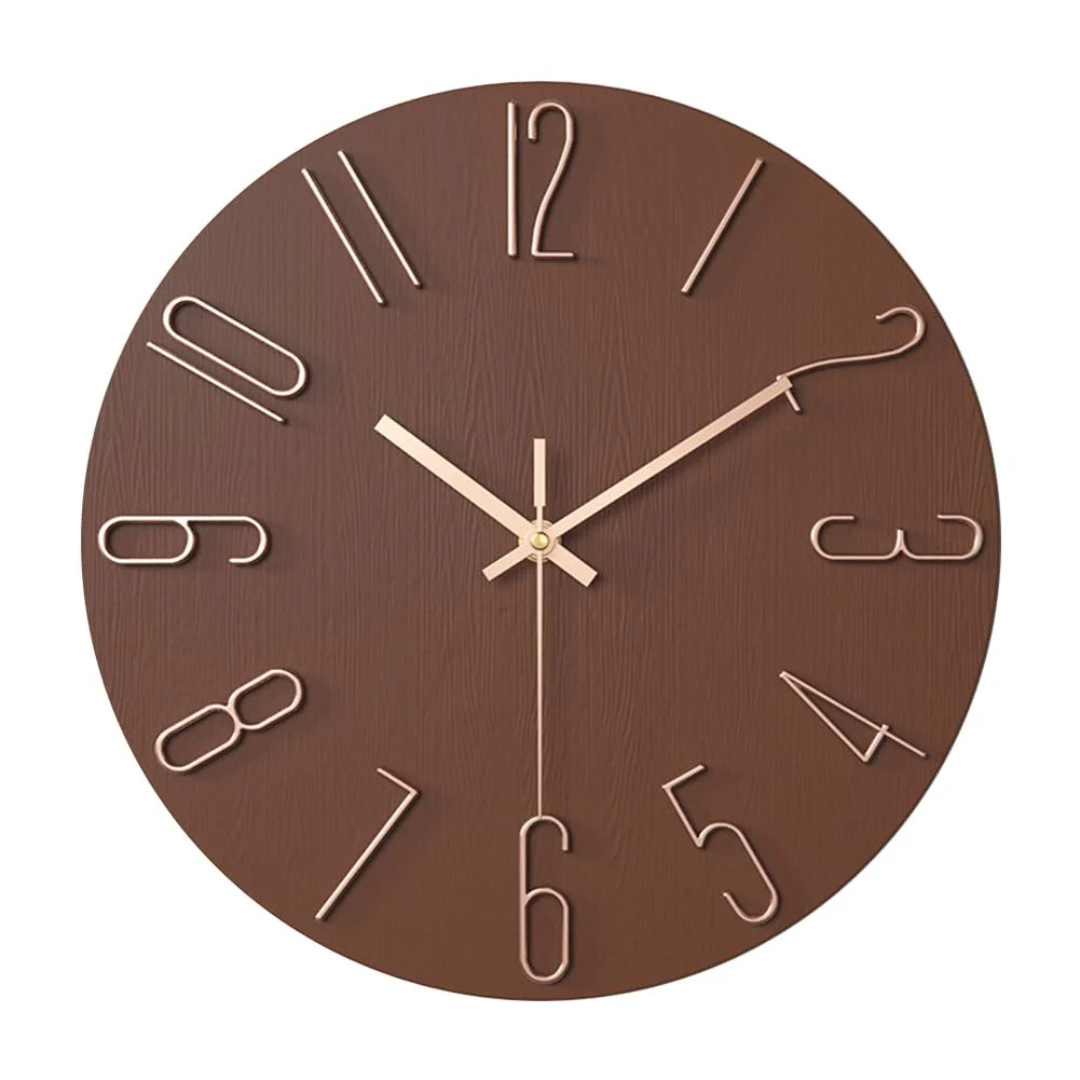 12-Inch Silent Quartz Timepiece for Bedroom & Office – Lightweight Plastic Frame, Battery Operated, Easy Read Display | Thomler