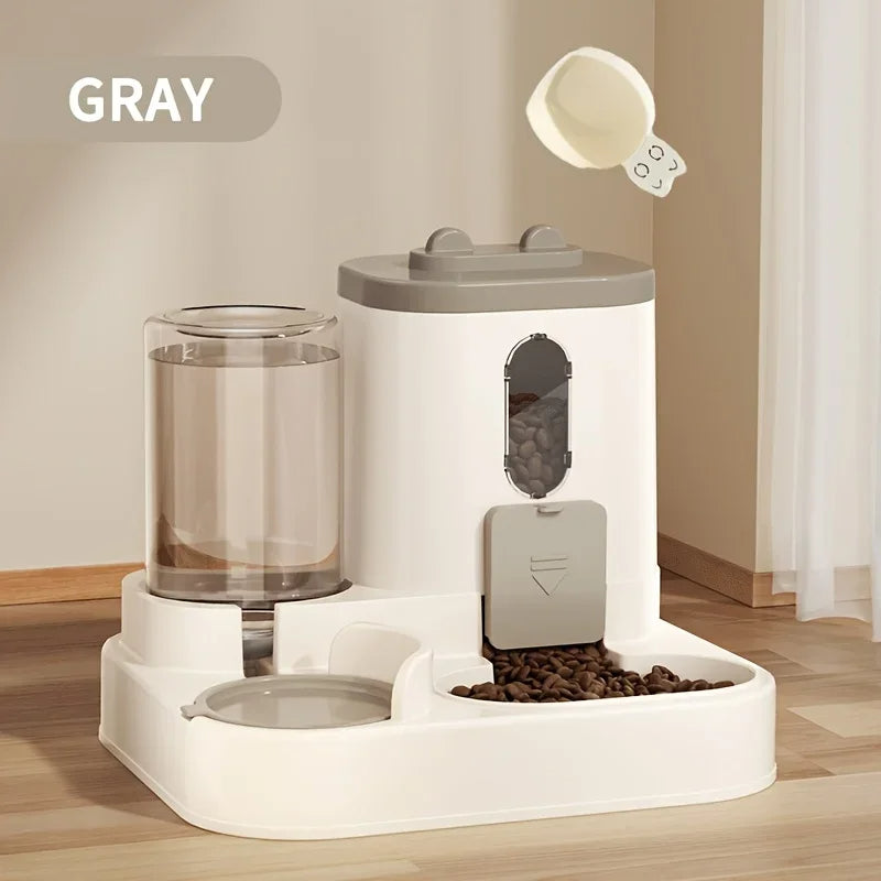 2-in-1 voerbak voor hond en kat met waterdispenser