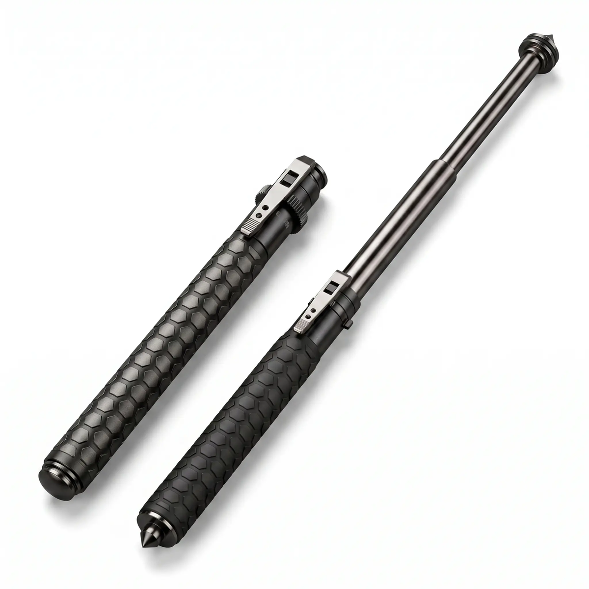 Telescoping Support Cane Spring Deploy Mechanism Rubber Handle Hiking Urban Trail Walking Aid Stability Pole Portable Collapsible Mobility S | Thomler