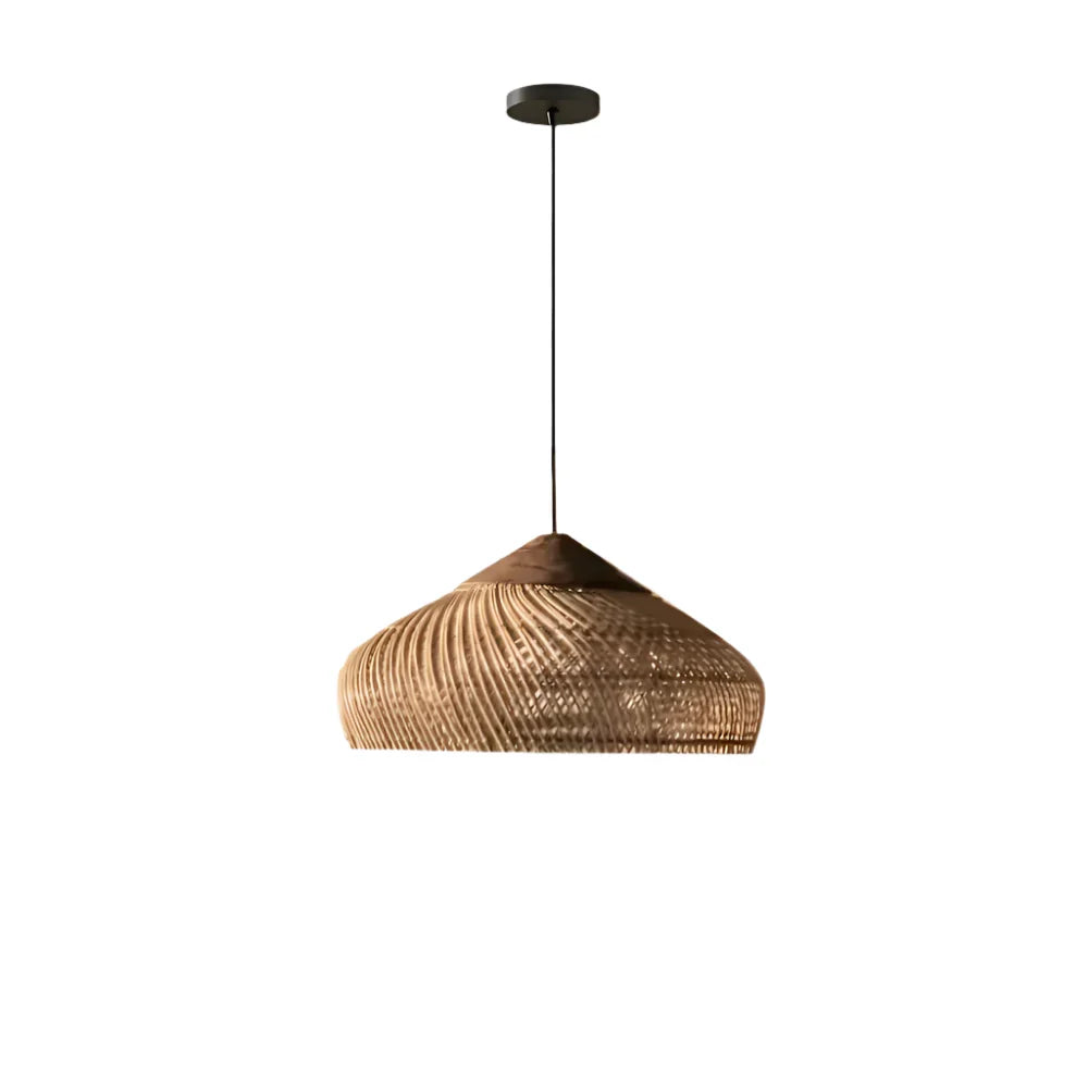 Woven Bamboo Hanging Light 24 Inch Natural Shade Adjustable Cord E26 Socket Boho Farmhouse Ceiling Fixture for Dining Room Kitchen Island Li | Thomler