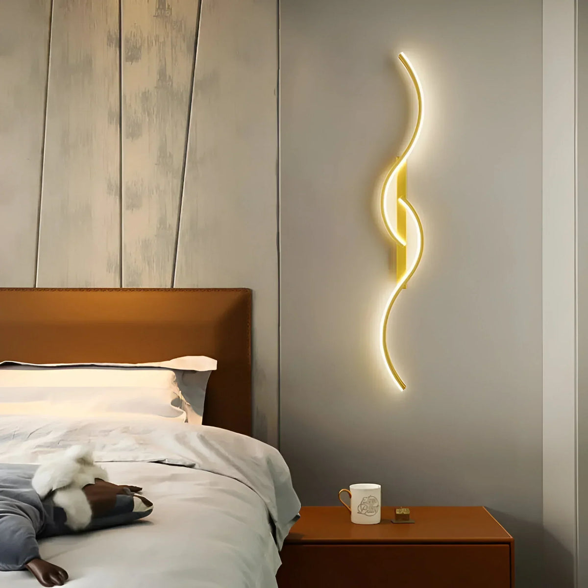 Sleek Arc LED-Wandleuchte | Innenbeleuchtung für Schlafzimmer, Flur, Wohnzimmer & Treppenhaus | Modernes, lineares Design | 60 bis 120 cm