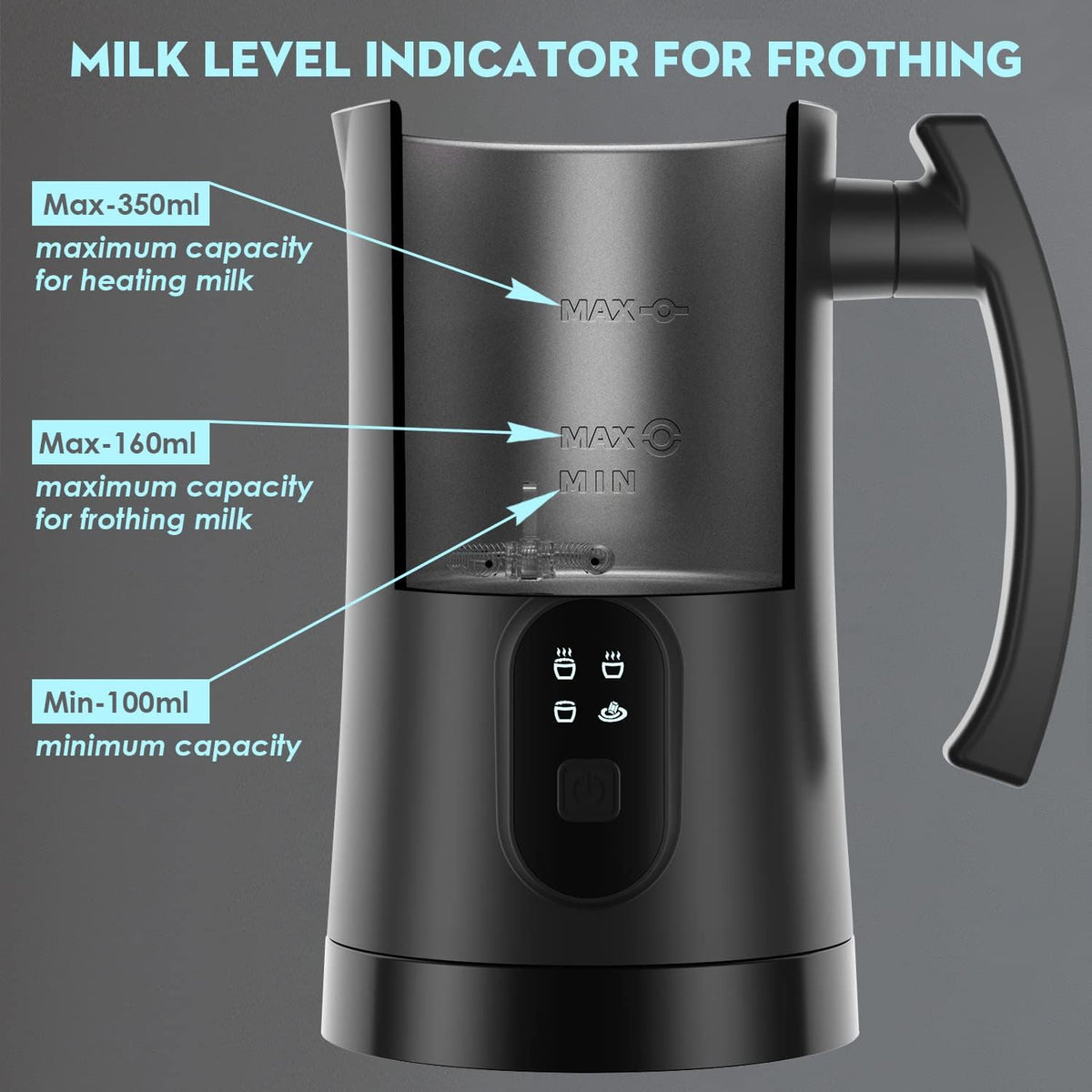 4-in-1 Electric Milk Frother and Steamer