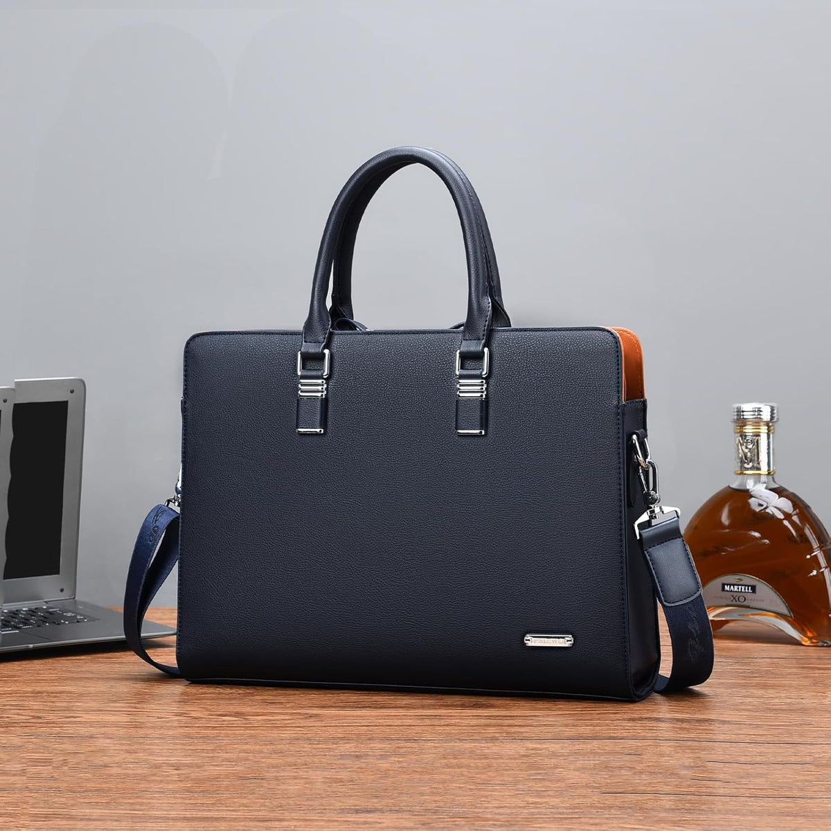 Luxe lederen laptoptas 15,6-inch voor werk, reizen, school, kantoor en zakelijk gebruik voor dames en heren