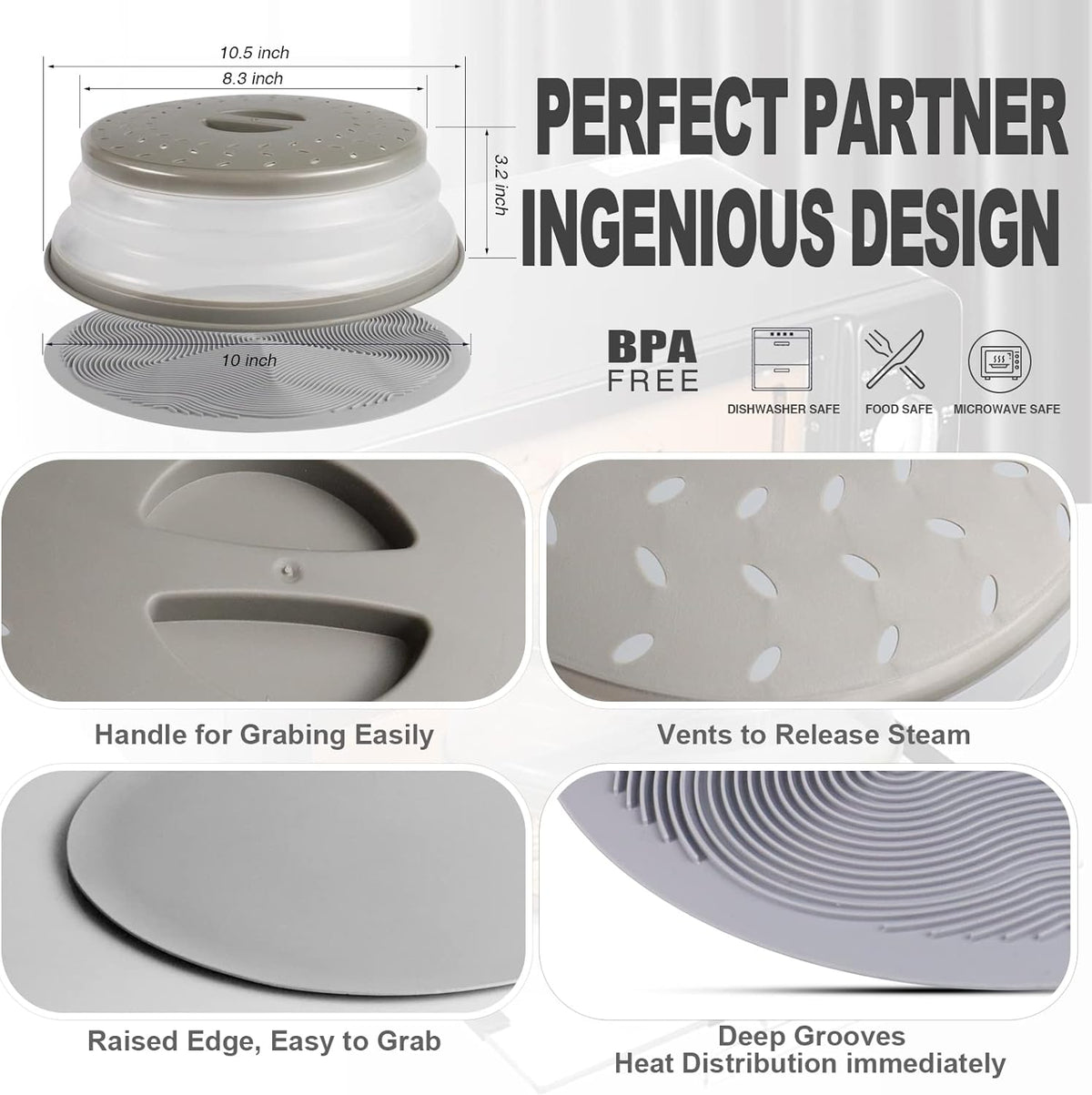 Microwave Food Cover and Silicone Mat Set