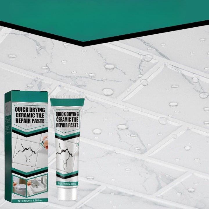 Ceramic Repair Filler 3.5 fl oz Waterproof Surface Restorer for Cracked Porcelain Marble Bathroom Kitchen Floors Walls Indoor Outdoor Finish | Thomler