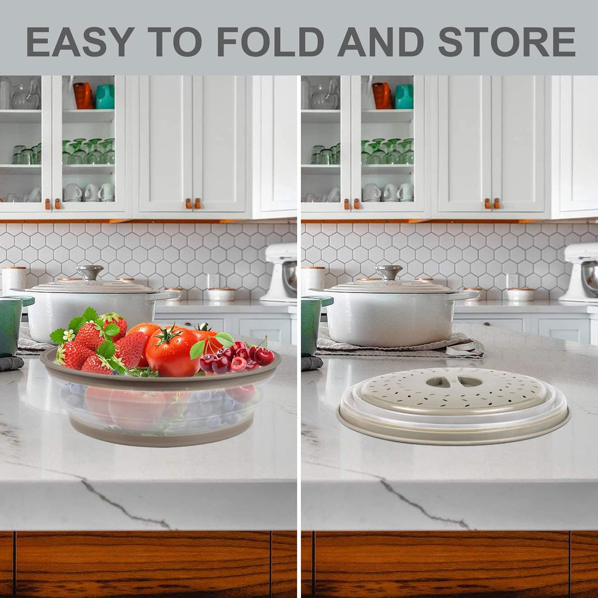 Microwave Food Cover and Silicone Mat Set