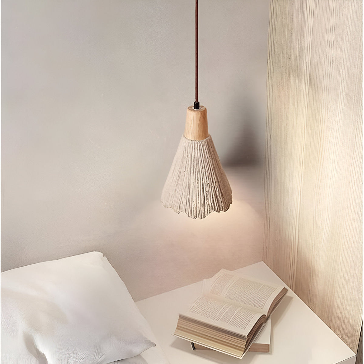 Crème-kleurige betonnen hanglamp 14 inch sculpturale keukeneiland pendellamp koepellamp bedraad moderne boerderij eetkamer plafondlamp | Thomler