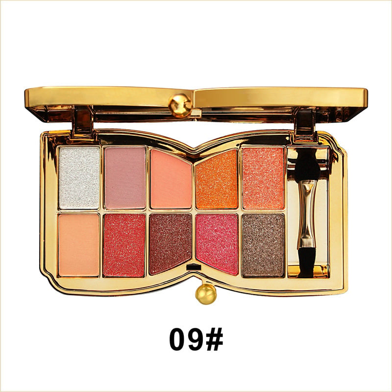 10-Color Glitter Eyeshadow Palette Shimmer Mineral Makeup for Parties Weddings Everyday Looks Highly Pigmented Long-Lasting Eye Shadow | Thomler