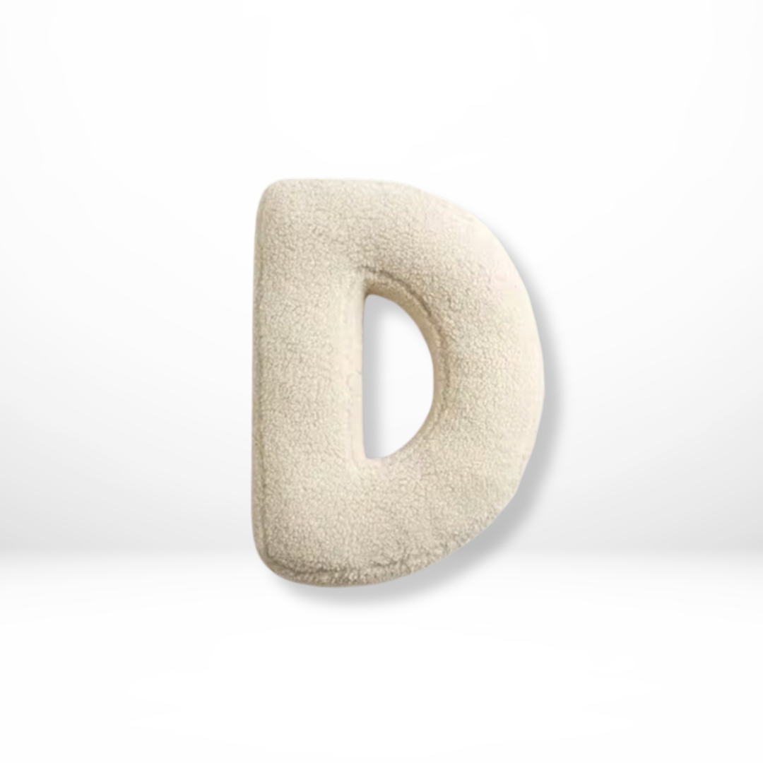 Alphabet Throw Pillow Velvet 15 x 12 Inches Monogram Accent Cushion Personalized Name Letter for Sofa Couch Bedroom Nursery Kids Room Decor | Thomler
