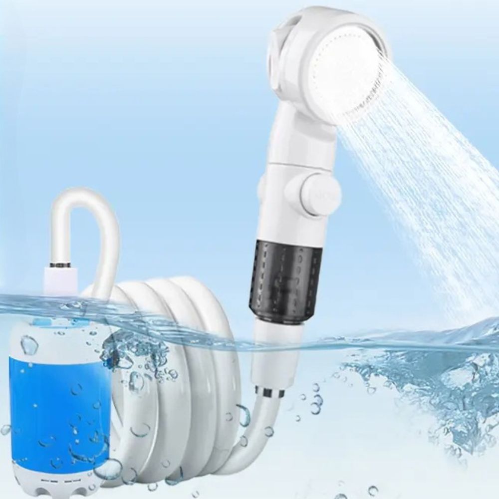 Tragbarer wiederaufladbarer USB-Wasserpumpen-Duschkopf