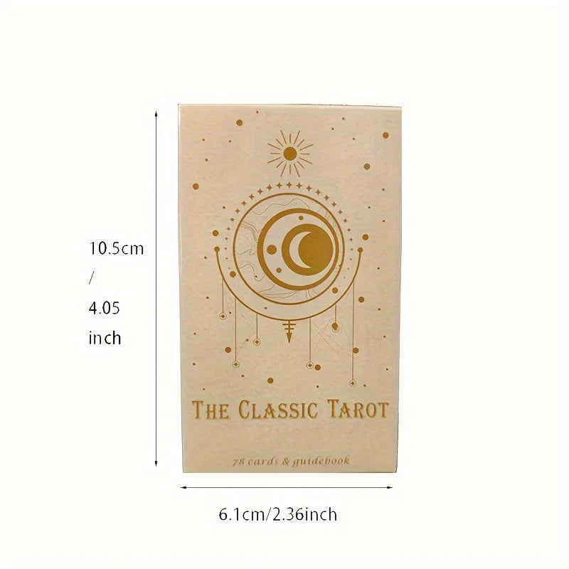 Classic Tarot Card Deck 78-Card Set for Divination and Spiritual Guidance | Complete Reading Kit with Instruction Booklet | Thomler