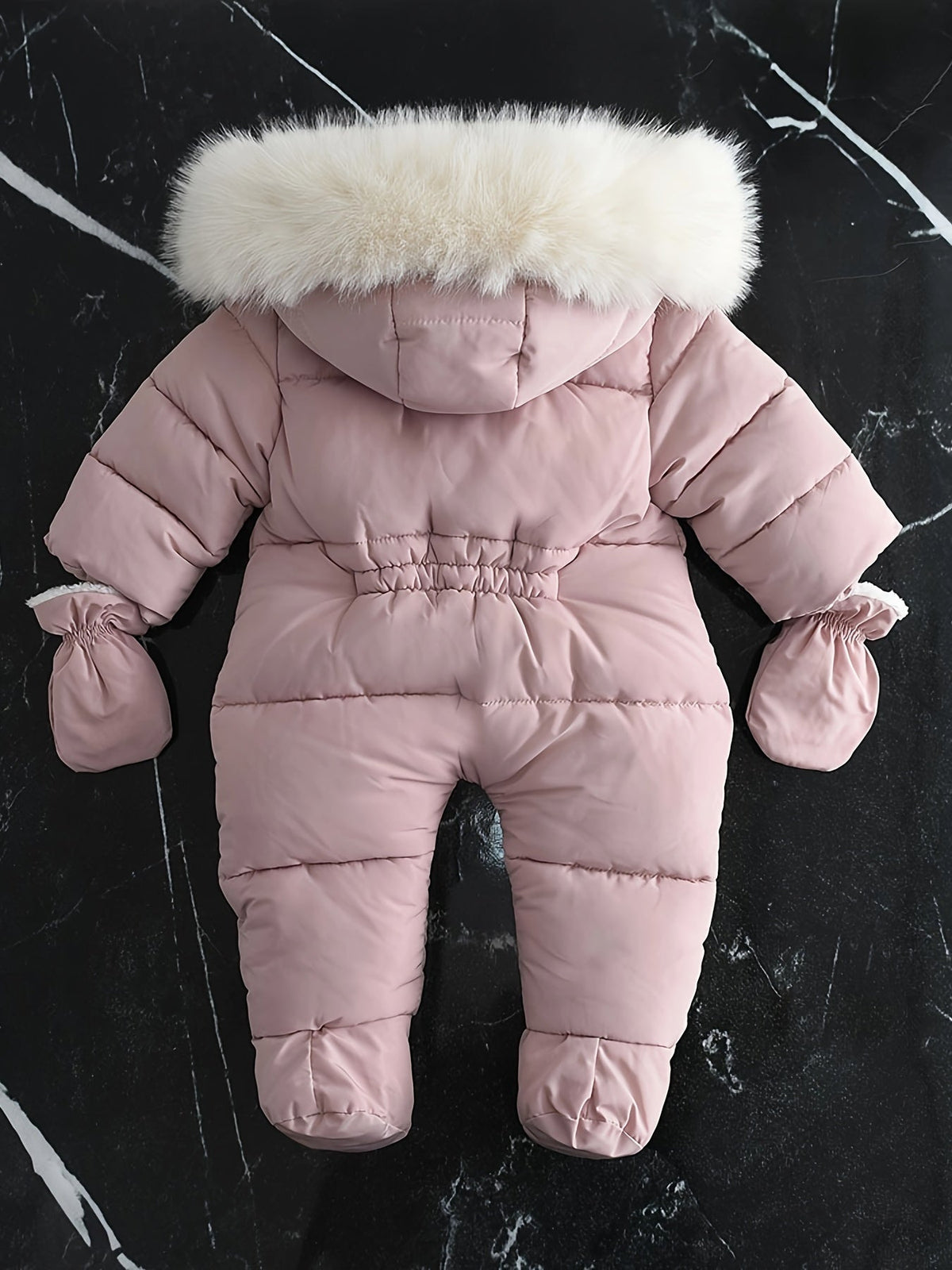 Hooded Infant Snowsuit with Quilted Insulation and Faux Fur Trim for Cold Weather Outdoor Adventures Baby Winter Bunting | Thomler