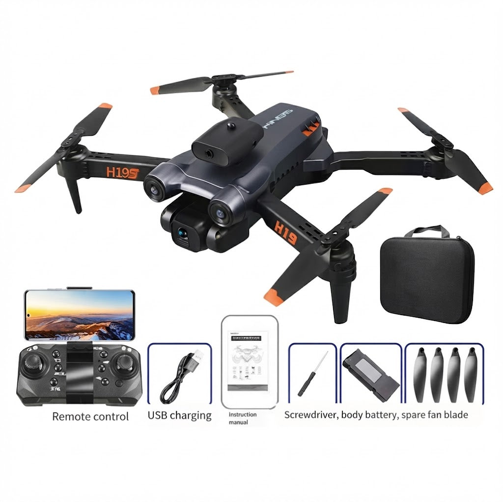 Dual Camera Foldable Drone with Electronic Stabilization for Aerial Photos & Video