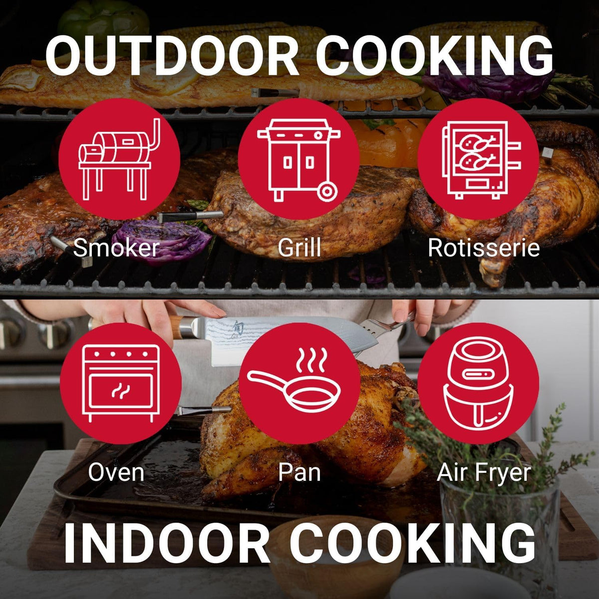 Wireless Meat Thermometer with Bluetooth and App