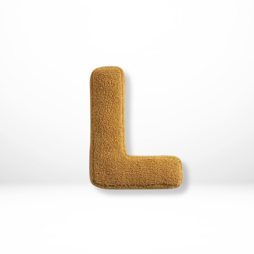 Alphabet Throw Pillow Velvet 15 x 12 Inches Monogram Accent Cushion Personalized Name Letter for Sofa Couch Bedroom Nursery Kids Room Decor | Thomler