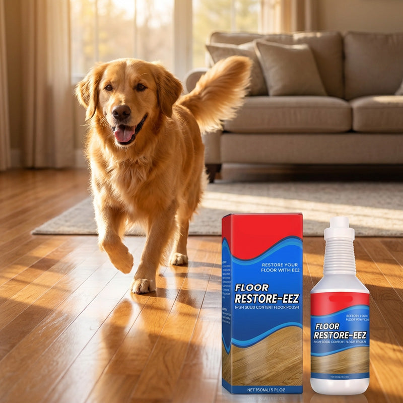 Floor Polish & Restorer Liquid – Revives Shine on Hardwood, Tile & Laminate – Hides Scratches & Renews Color for Living Rooms, Kitchens, Hal | Thomler