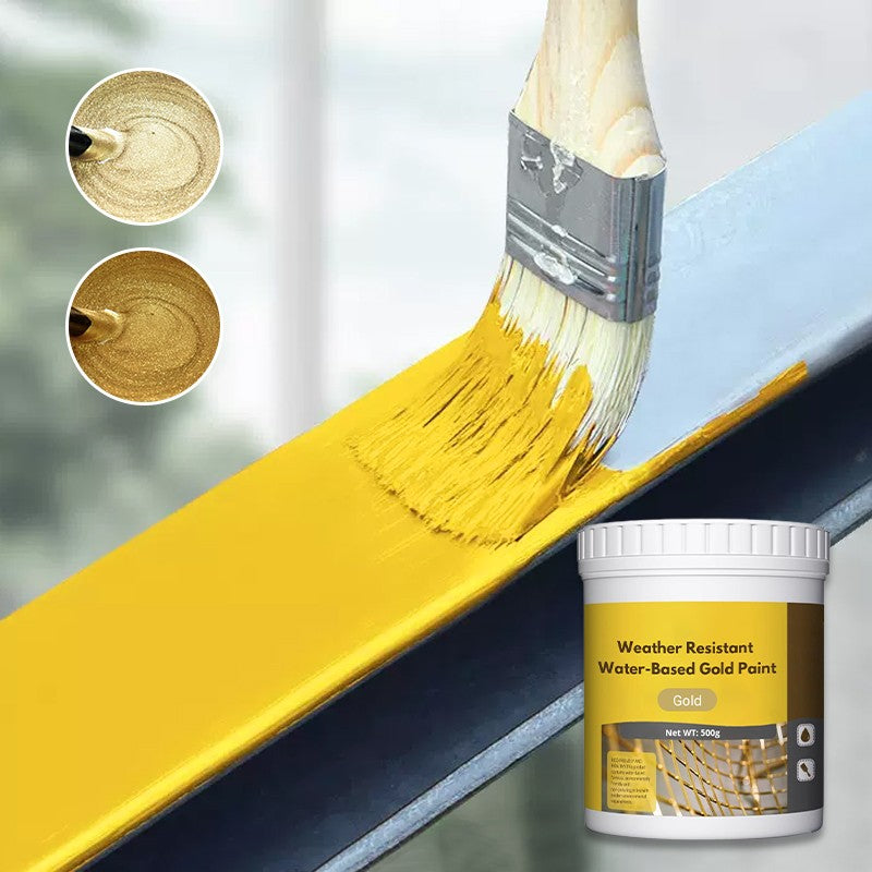 Premium Metallic Gold Paint for Wood, Metal & Stone Surfaces – Water-Based, Weather-Resistant Finish | Thomler