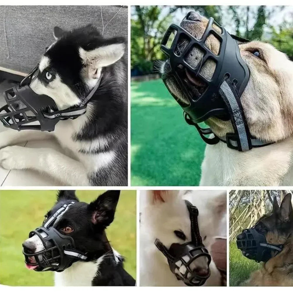Mesh Dog Muzzle for Training & Safety | Adjustable Fit for Small to Large Breeds | Anti-Bite & Bark Control | Pet Safety Accessory | Thomler