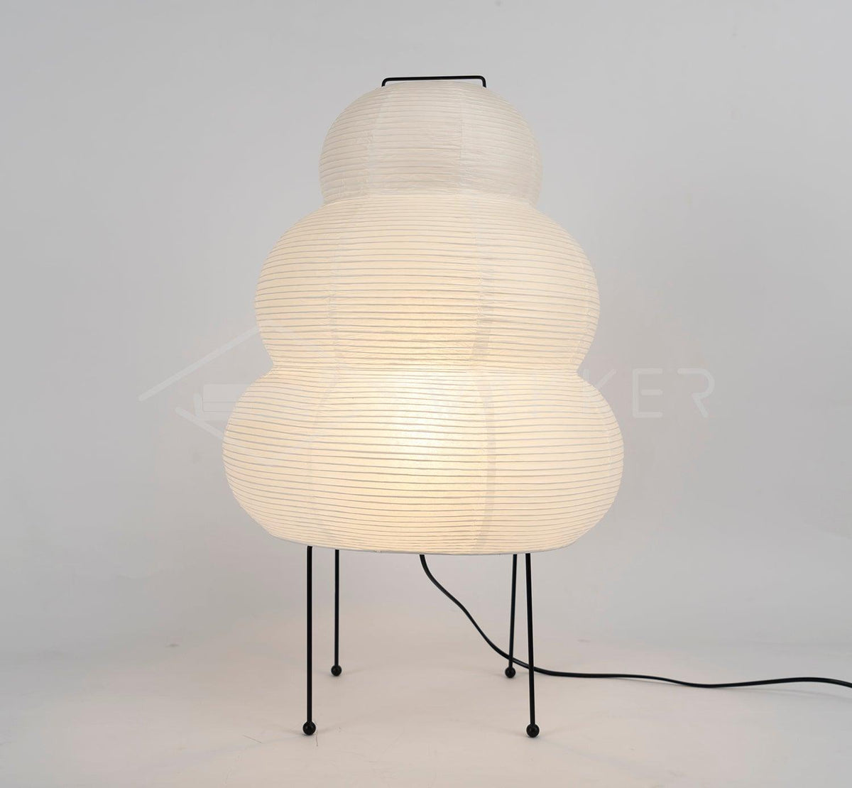Lámpara de acento con pantalla de papel hecha a mano, 10 pulgadas de ancho, luz nocturna LED de brillo cálido para dormitorio, oficina, escritorio, rincón de lectura, estilo minimalista japonés