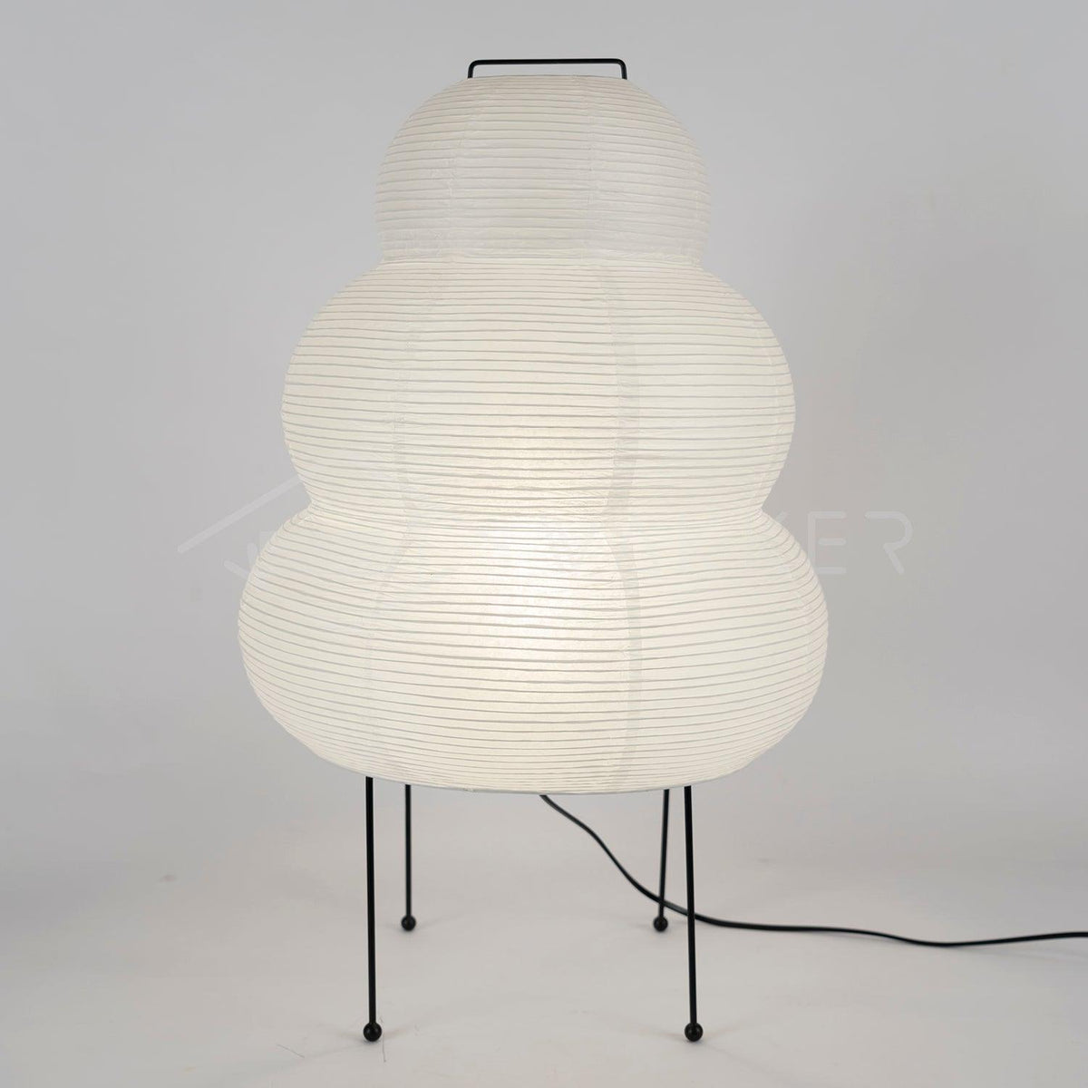 Lámpara de acento con pantalla de papel hecha a mano, 10 pulgadas de ancho, luz nocturna LED de brillo cálido para dormitorio, oficina, escritorio, rincón de lectura, estilo minimalista japonés