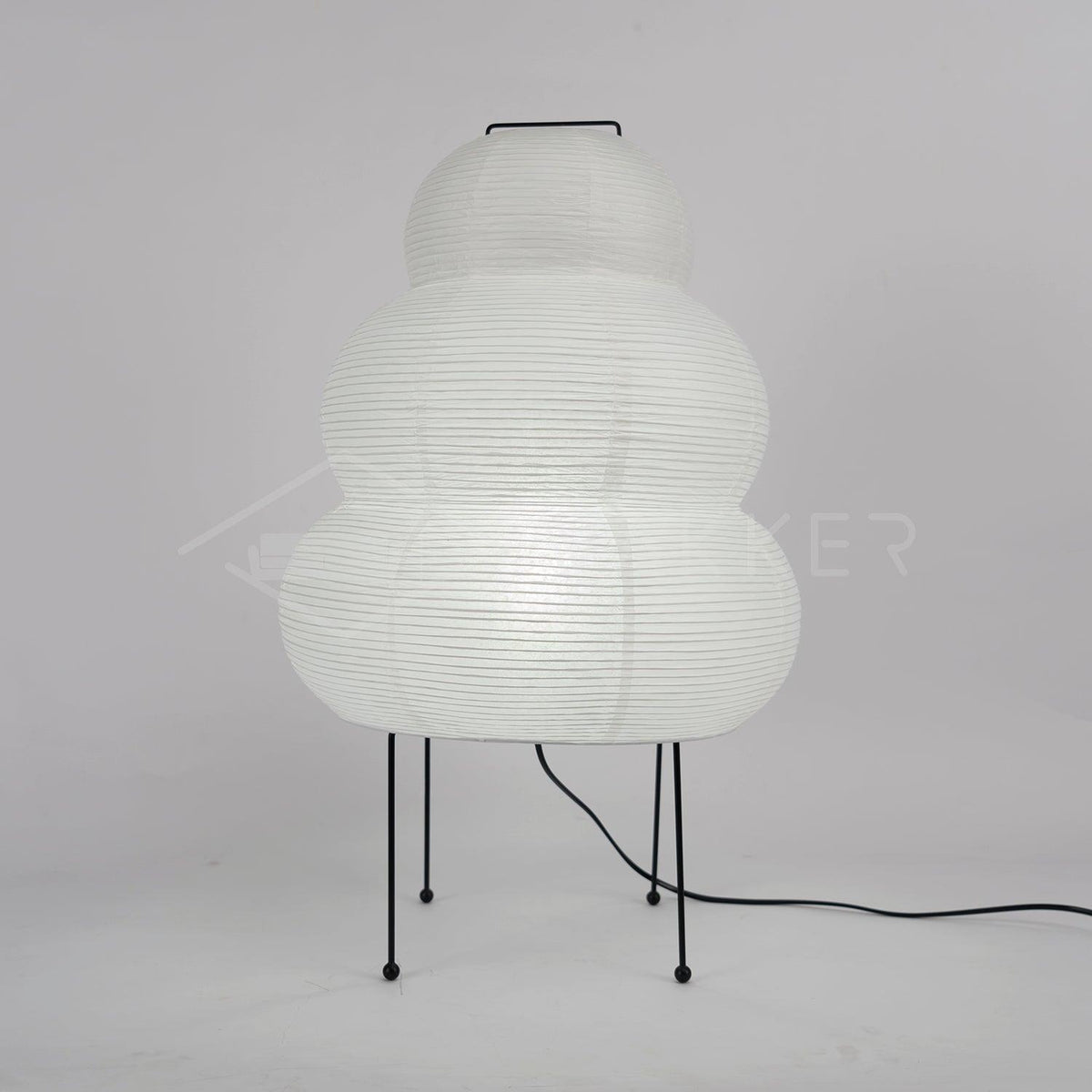 Lámpara de acento con pantalla de papel hecha a mano, 10 pulgadas de ancho, luz nocturna LED de brillo cálido para dormitorio, oficina, escritorio, rincón de lectura, estilo minimalista japonés