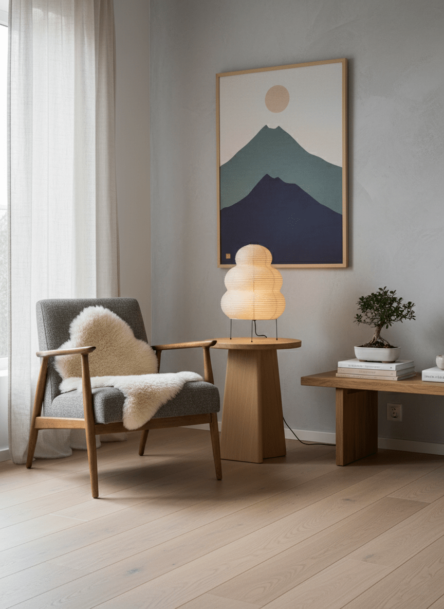 Lámpara de acento con pantalla de papel hecha a mano, 10 pulgadas de ancho, luz nocturna LED de brillo cálido para dormitorio, oficina, escritorio, rincón de lectura, estilo minimalista japonés